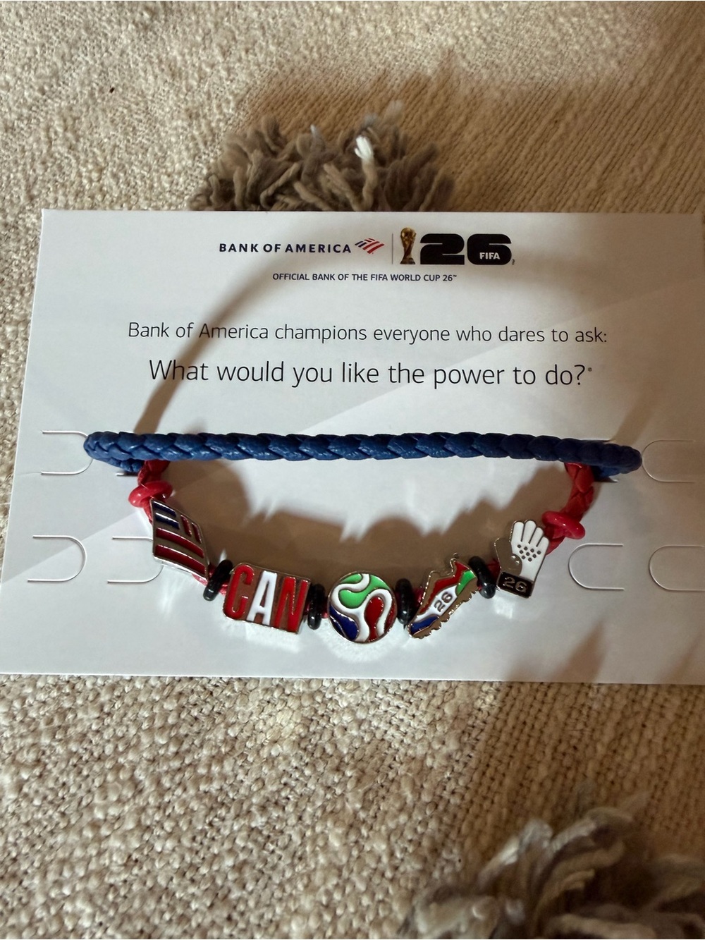 Bank Of America World Cup Charm Bracelet - Gem